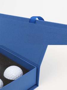 Juego de 5 Pelotas de Golf Personalizadas de Alta Gama, Ecológicas, Hechas con Materiales Reciclados, Caja de Regalo con Cinta de Papel Azul Especial, Empaque para Pequeños Lotes Deportivos - Product Image 4