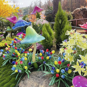 Momovalley ha condotto i fiori artificiali accesi per gli eventi all'aperto di san valentino di Halloween Garden Stand gambi Tulip Rose lampada - Product Image 2