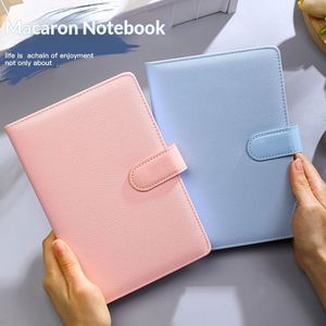 Carnet multicolore A5 en cuir PU, style macaron, avec fermeture magnétique, reliure cousue, idéal pour affaires, école, cadeau personnel - Product Image 3