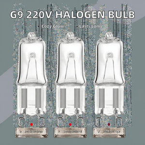 Lámpara de Escritorio/Pared de Cristal G9 220V CA, 20W-60W, Luz Cálida 2800K, Bombilla Halógena de Cristal, Uso Decorativo para el Hogar - Product Image 2
