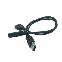 Kabel data hard disk portabel USB3.0 male-to-male + ekstensi female dual male head plus catu daya transmisi kecepatan tinggi