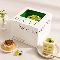 Boîte cadeau pour boulangerie et desserts, emballage en papier biodégradable réutilisable, impression de logo brillant pour gâteaux, café, emballage de friandises