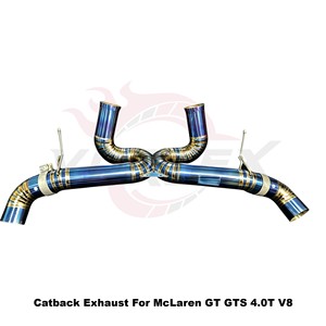 ท่อไอเสียวาล์วไทเทเนียมเผาไหม้วนสีน้ำเงินสำหรับ McLaren GT GTS 4.0T เครื่องยนต์ V8 X-ท่อใส่โดยตรง - Product Image 4
