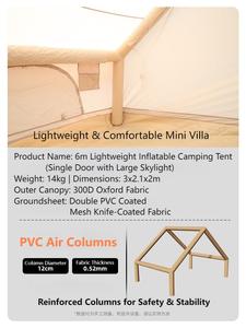 Tente de camping gonflable extérieure 4 saisons, imperméable et facile à installer avec accessoires - Product Image 5