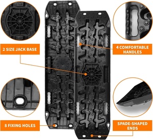 Estera de pistas de recuperación <span class=keywords><strong>4x4</strong></span>, tablero de tracción de recuperación de plástico, tablero todoterreno 4WD para Jeep Sand Mud Snow - Product Image 6
