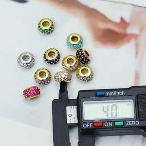 Perles rondes multicolores DIY en forme de roue, perles à grand trou pour la fabrication de bijoux, breloques pour colliers et pendentifs - Product Image 6