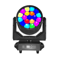 Projecteur LED mobile étanche 19x60W 4-en-1 RGBW Bee-Eye IP66 pour extérieur, contrôle DMX512, zoom 4-60, 540/270
