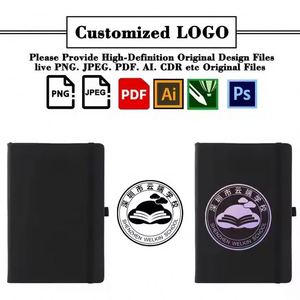 Wholesale A5 Hardcover Notebook Thermal Binding Hard Leather Strap Elastic Belt Custom Printed LOGO Office Notepad Diary Stock - Product Image 2