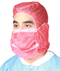 Einweg-Sturmhaube mit oder ohne Gesichts maske PP Space Cap Schutz haube - Product Image 3