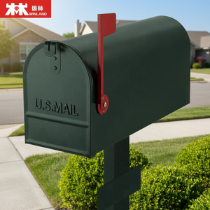 Buzón de Correos de Acero Galvanizado Resistente con Recubrimiento en Polvo, para Uso en Apartamentos Americanos, para Cartas, Periódicos y Correspondencia - Product Image 1