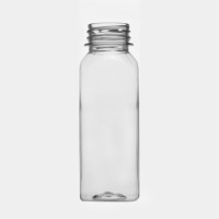 Bouteille PET transparente de qualité alimentaire de 250ml avec couvercle en ruban adhésif Emballage de boisson Jus Vin Lait Thé Eau minérale Bouteilles de thé vides