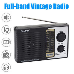 Factory Retro Plastic Portable AM FM SW 5 Band Radio Rechargeable 70dB HiFi <b>Speaker</b> USB Power Home Outdoor <b>Mini</b> Audio Player - Product Image 4