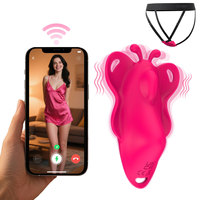 Vibrateur clitoridien papillon commandé par application, invisible, portable, rechargeable par USB, étanche, 9 fréquences pour le massage du clitoris