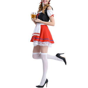 여자 독일 옥토버 페스트 바이에른 카운티 맥주 소녀 숙녀 렌치 웨이트리스 서빙 메이드 의상 - Product Image 3