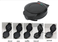 Anbolife - Máquina para Hacer Sándwiches 11 en 1 con 11 Placas Antiadherentes para Waffles, Donuts, Hot Dogs, Desayunos y Snacks, para el Hogar y la Cocina, OEM ODM