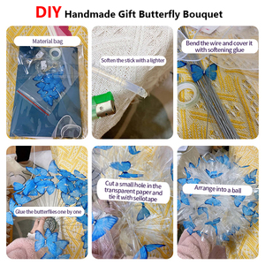 Fai da te bouquet di farfalle fatte a mano pacchetto materiale fiore di farfalla a LED luce regalo di <span class=keywords><strong>compleanno</strong></span> decorazione <span class=keywords><strong>per</strong></span> festa di nozze - Product Image 6