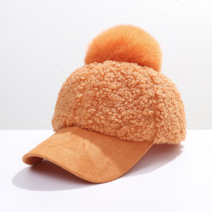 Casquette de baseball personnalisée pour femme, 6 panneaux, en polaire polyester/coton, réglable, avec pompon, profil bas, style sportif, motif Dobby - Product Image 4