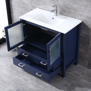 Meuble-lavabo de salle de bain haut de gamme de 36 pouces avec vasque en céramique et caractéristiques résistantes à l'eau - Product Image 6