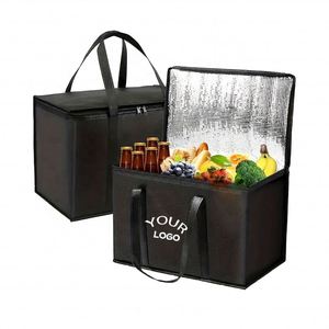 กระเป๋าเก็บความเย็นแบบใช้ซ้ำได้ ผลิตจากผ้าไม่ถักทอ พิมพ์ลายได้ตามต้องการ ของขวัญส่งเสริมการขายสำหรับส่งอาหารและอาหารแบบนำกลับบ้าน ขายดีในปี 2025 - Product Image 1