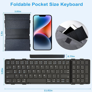 Full Size Foldable Wireless Keyboard Numeric Keypad Portable Travel Design Type-C Ergonomic <b>mini</b> keyboard for <b>Laptop</b> Tablet - Product Image 5