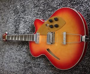 ويفانج ريبون-جيتار كهربائي, جيتار كهربائي بشريط 6 أوتار ماركة (Weifang rebon) يعمل كأجزاء شبه مجوفة باللون الكرزي الجذاب - Product Image 3