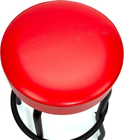 Tabouret de bar pivotant à 360 degrés, de qualité commerciale moderne, avec double anneau, base noire thermolaquée, en métal, pour bar à domicile