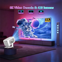 Projecteur portable Topleo Android 14 5G WiFi avec mise au point automatique, home cinéma LCD 1080p 4K, mini projecteur intelligent HD HIFI stéréo