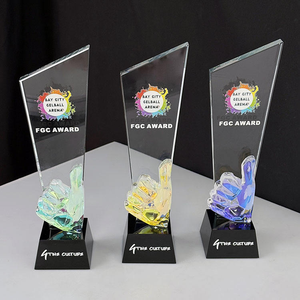 Trophée Crystal Awards personnalisé avec Rainbow Thumb <span class=keywords><strong>up</strong></span> Awards - Product Image 5