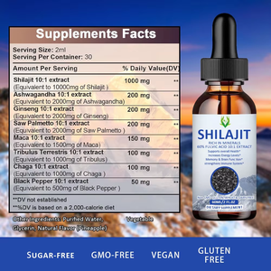 Extracto de Shilajit del Himalaya, 100% Natural, Sin Gluten, Suplementos para la Salud, 60% de Ácido Fúlvico, Salud Digestiva, Venta al Por Mayor OEM - Product Image 6