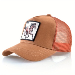 Bordado de caballos Gorras lisas para hombre Gorras De Animal Para Hombre <span class=keywords><strong>Lisa</strong></span> Animal <span class=keywords><strong>Gorra</strong></span> con visera Sombrero de sol transpirable <span class=keywords><strong>Gorra</strong></span> de camionero para hombres - Product Image 3