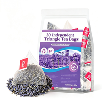 Sachets de thé aux fleurs de lavande naturelle pour la réduction du stress et la relaxation, 30 sachets, infusion chaude/froide, durée de conservation de 24 mois