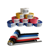 Rubans de marquage à chaud colorés, rouges, 30mm*100m, pour machine de codage, impression de date d'expiration et numéro de lot, 17kg