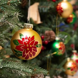 Ensemble <span class=keywords><strong>de</strong></span> boules <span class=keywords><strong>de</strong></span> Noël en verre faites à la main <span class=keywords><strong>de</strong></span> qualité supérieure, nouvelles décorations créatives et colorées en mousse macaron pour arbre <span class=keywords><strong>de</strong></span> Noël - Product Image 3