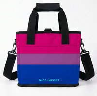 Sac isotherme pliable Bigender (pour homme) arc-en-ciel, imperméable, avec bandoulière, pour le travail et le camping