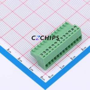 DB2EK-2.54-13P-GN-S Plug-in Terminal Block P=2.54mm Connector Male Plug 1x13P 2.54mm Green - Product Image 1