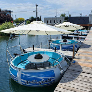 Botes de Pedales para 8 Personas con Barbacoa, <span class=keywords><strong>Donu</strong></span> Boats en Venta, Equipos para Parques de Diversiones, Bote de Pedales para Niños, Botes de Pedales Fwu Long para 4 Personas - Product Image 1