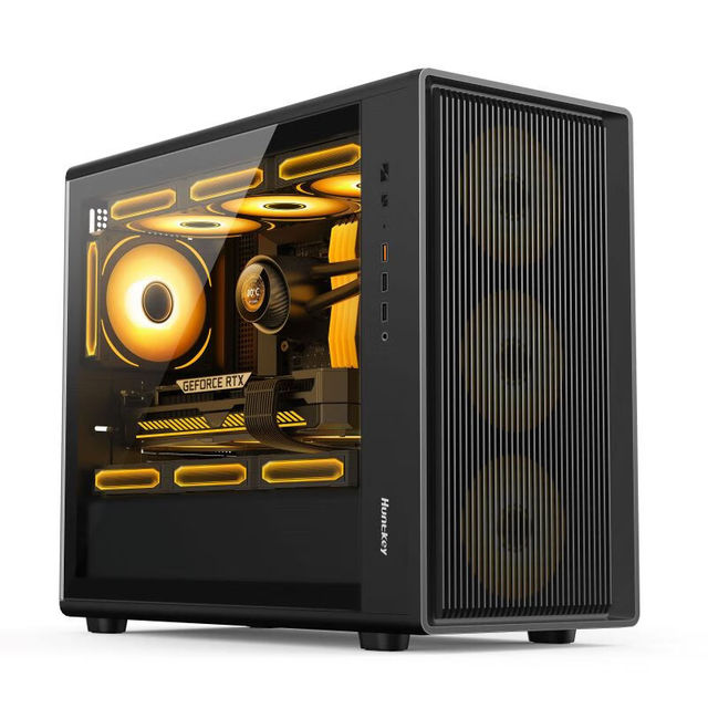 Factory New Model Gaming Computer PC Case Desk Cases Tower High-Airflow I7 14700F Desktop PC