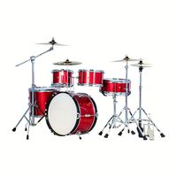 Kit de batterie 5 fûts avec cymbales, grosse caisse, support et pédales, en métal, pour Jazz et Rock, Vente en gros OEM pour débutants, enfants, studio et scène, entraînement OEM