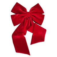 Grand nœud en velours rouge pré-noué, grand nœud en velours pour porte d'entrée, arbre de Noël, mariage, fête à domicile, décoration murale