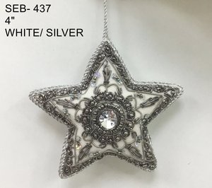 Handmade Multicolor Beaded <b>Star</b> Christmas Hanging Ornament | Festive <b>Tree</b> Decoration Beadwork Holiday Home Decor Gift - Product Image 6