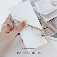 Lunettes de lecture ovales en métal pour femmes, artistiques et élégantes, ultra-légères, en titane pur, polyvalentes, compactes, à monture complète, avec verres PC, JS5722