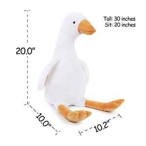 Peluche a Forma di Oca, Morbido Animale Imbottito, Simpatico Pupazzo a Gambe Lunghe per Regali ai Bambini, Decorazione per Divano e Camera da Letto - Product Image 3