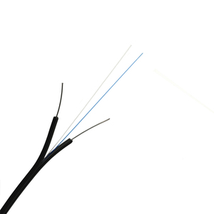 Cable de <span class=keywords><strong>Fibra</strong></span> Óptica de 2 Hilos Blanco/Negro, Cable de Bajada FTTH para Interiores, Monomodo G657A1 con Alambre de Acero - Product Image 5