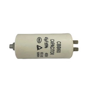 <span class=keywords><strong>Condensateur</strong></span> de démarrage de moteur <span class=keywords><strong>CBB60</strong></span> 450V AC 45μF pour compresseur de climatiseur, pièces de réfrigération - Product Image 1