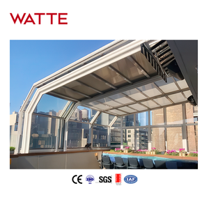 Modern Retractable Glass <strong>Sunroom</strong> Aluminum Frame Automatic Roof Structure Heat Insulation for <strong>Dining</strong> Spaces Durable Outdoor - Product Image 3