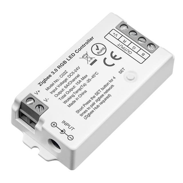 Wireless Remote Control Tuya Zigbee RGB Led Strip Controller Support Music Rhythm