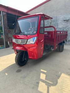 Tricycle motorisé agricole populaire <span class=keywords><strong>à</strong></span> cinq <span class=keywords><strong>roues</strong></span>, carrosserie ouverte, essence 300CC, avec abri de pluie - Product Image 5