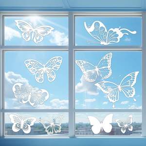 Pegatina Decorativa para Ventanas de Papel Ecológico Personalizada al por Mayor, Pegatina Estática de Mariposa Resistente al Agua y Reutilizable con Protección UV para el Hogar - Product Image 4
