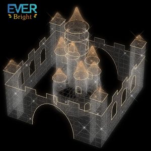 Décoration de Noël personnalisée en plein air, éclairée, grand château géant en 3D, motif lumineux, affichage pour centre commercial - Product Image 2