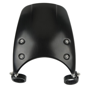 Parabrezza Anteriore per Moto in Alluminio, Protezione Aerodinamica Sostitutiva per CMX 500 <span class=keywords><strong>Rebel</strong></span> 2017-2022, Nero - Product Image 3